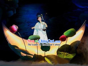 Moon Boat and Lotus and Lotus Flower Stage Performance Dance Props