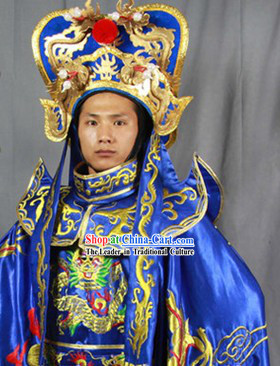 Sichuan Opera Bian Lian Costumes Pants Belt Hat and 12 Masks Complete Set