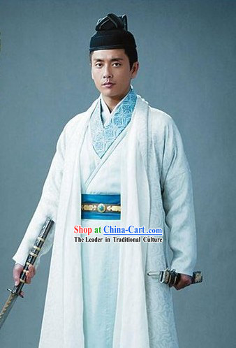 Ancient Traditional Chinese Detective Di Renjie Costumes and Hat for Men