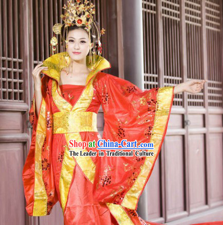 Ancient Chinese Red Empress Costume Complete Set