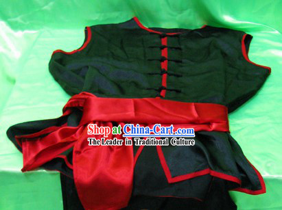Black Chinese Kung Fu Uniform Lion Dancer Dragon Dancer Outfit