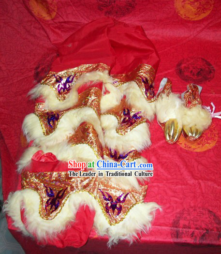 Bat Fu Pattern One Pair of Lion Dance Pants and Shoes Covers