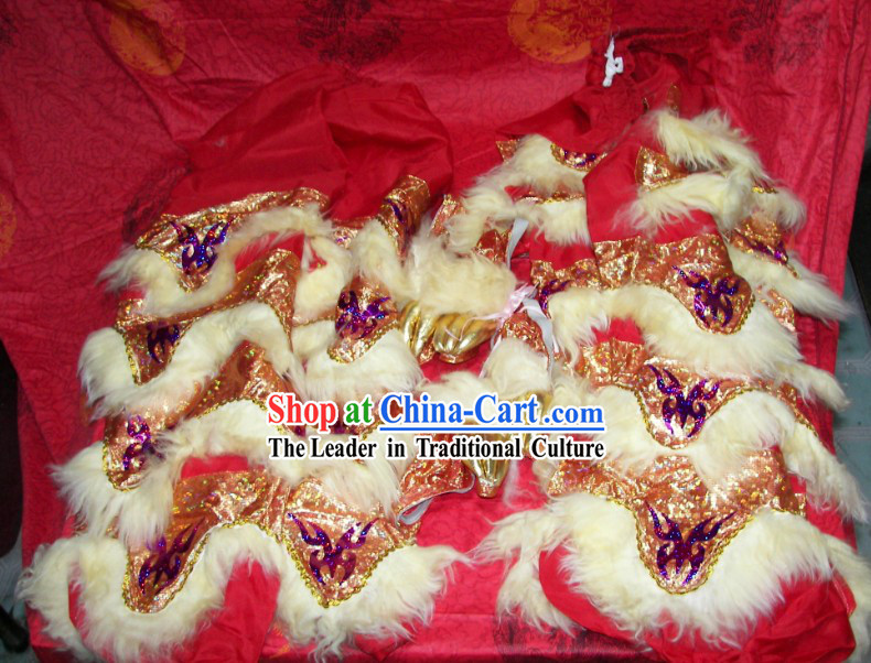 Bat Fu Pattern Two Pairs of Lion Dance Pants and Shoes Covers
