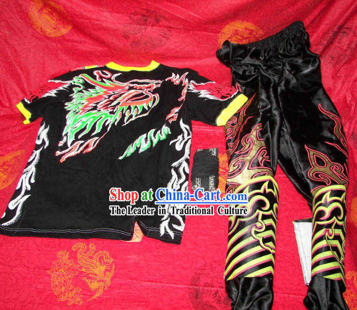 Luminous Dragon Dancer T-shirt, Pants and Leg Wrappings Set