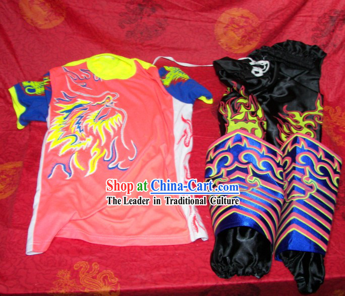 Luminous Dragon Dancer T-shirt Pants and Legs Wrappings