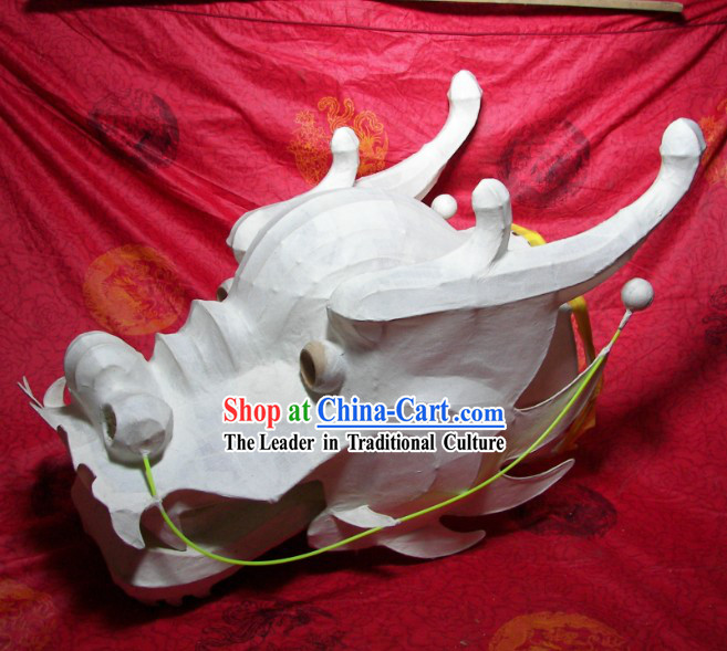 Handmade Bamboo Framework Southern Dragon Dance Head for DIY Painting Creation