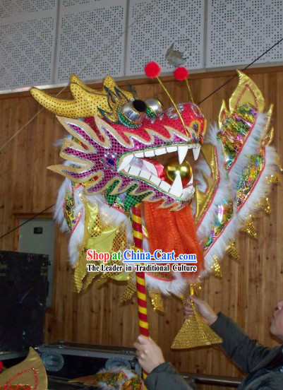 Chinese Festival Celebration Parade Hands Holding Dragon Dance Prop