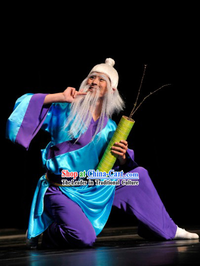 Chinese Stage Performance Grandfather Dance Costumes for Men