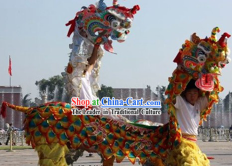 Traditional Chinese Handmade Kylin Dancing Costumes Complete Set