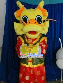 Chinese New Year Dragon Character Walking Mascots Costumes Complete Set
