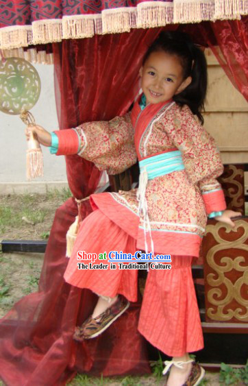 Traditional Chinese Hanfu Outfit Clothing for Kids