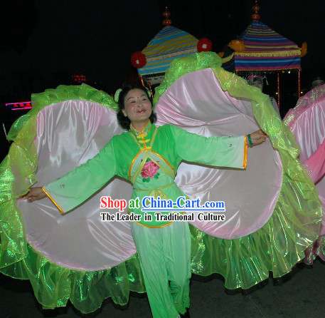 Chinese Traditional Clam Dancing Props Costumes Full Set