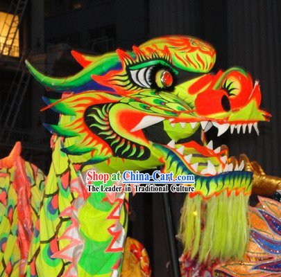 Handmade Chinese Festivals and Events Celebration Luminated Dragon Dancing Costumes Complete Set