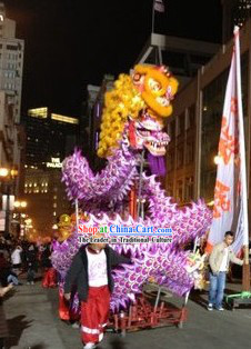 New Year Night Parade Celebration Luminated Dragon Dancing Costumes Complete Set