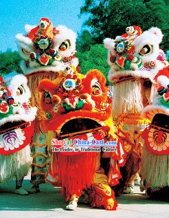 Lucky Red Chinese Lunar New Year Parade Supreme Lion Dance Costumes Complete Set