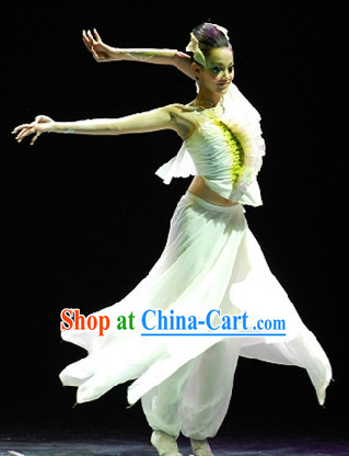 Professional Solo Dance Costumes and Headwear Complete Set for Women