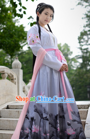 Ancient Chinese Poet Costumes Complete Set