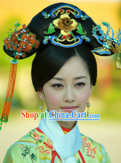 Qing Dynasty Manchu Hair Jewelry Headwear