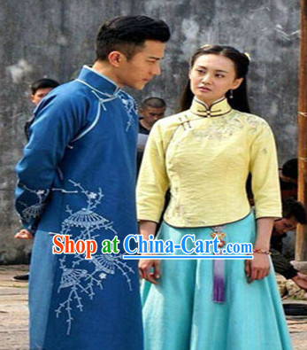 China Minguo Time Long Robe for Men