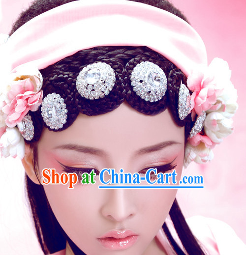 Chinese Professional Drama Long Wig and Hair Accessories