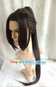 Ancient Hero Cosplay Black Long Wig for Men