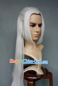 Chinese Classical White Long Wig