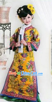 Ancient Chinese Princess Clothing and Headwear Complete Set for Kids
