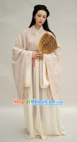 Ancient Chinese Flax Hanfu Jiao Ling Clothing for Women