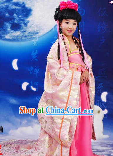 Ancient Chinese Tang Princess Costumes Complete Set for Kids