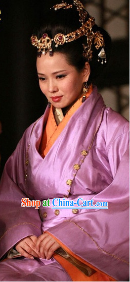 Chinese Empress Traditional Costumes and Hair Clasps Complete Set for Women