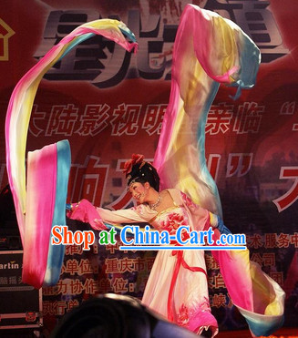 10 Meters Long Color Transition Flowing Silk Dancing Ribbon