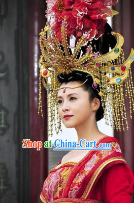 Yang Yuhuan Empress Phoenix Hair Accessories and Wig