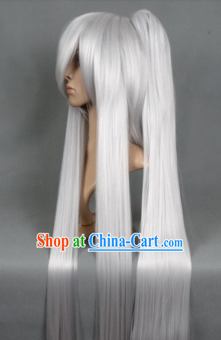 Ancient Chinese White Long Wig