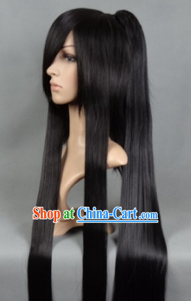 Ancient Chinese Black Long Wig