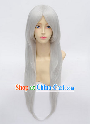 Ancient Chinese Guzhuang Cosplay Long Wig for Men