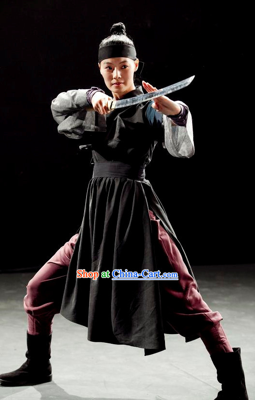 Ancient Korean Warrior Dress Halloween Costumes and Headwear for Men