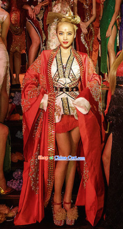 Chinese Classical Sexy Hot Costumes and Headwear Complete Set