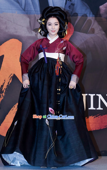 Ancient Korean Palace Imperial Lady Costumes Complete Set