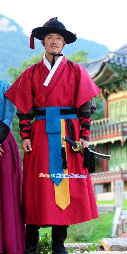 South Korean Historical Costumes and Hat for Men