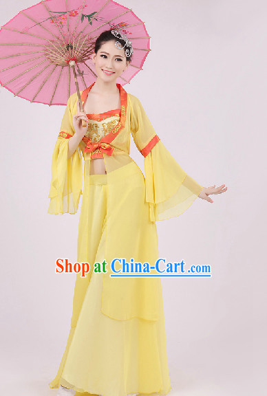 Traditional Classical Dance Costumes and Headwear Complete Set for Women