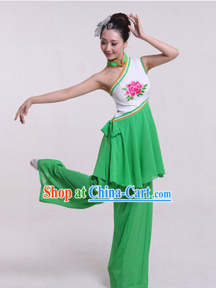 Enchanting Effect Traditional Folk Dancing Costume and Headwear Complete Set for Girls