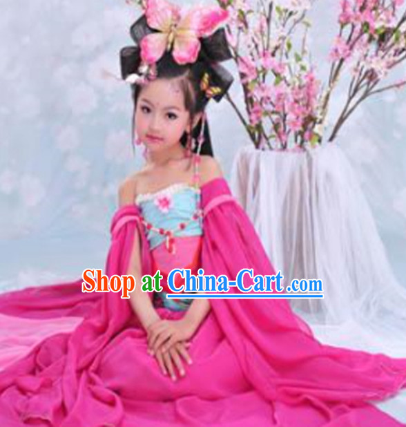 Traditional Classical Dancewear and Headwear Complete Set for Kids