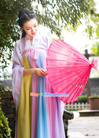 Traditional Chinese Umbrella Dance Costumes for Women