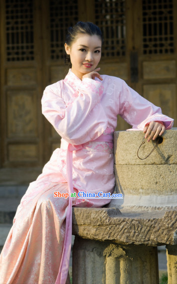Traditional Chinese Pink Quju Dresses for Women