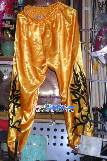 Gold Professional Competiton and Performance Dragon Dancer and Lion Dance Pants