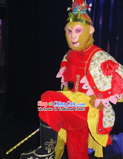Monkey King Sun Wukong Costumes Accessories Boots and Mask Complete Set