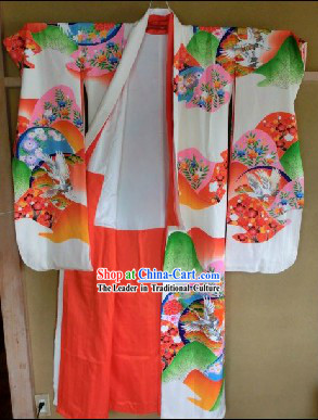 Traditional Japanese Warring States Period Kimono Set for Women
