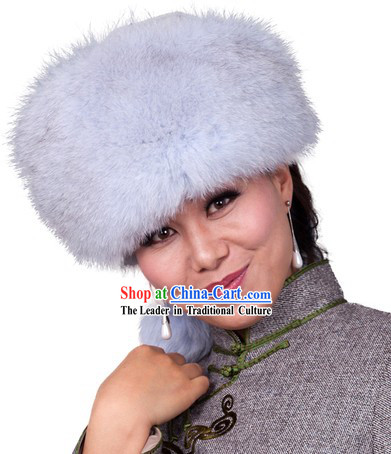 Traditional Chinese Handmade Mongolian Empress Fox Hat