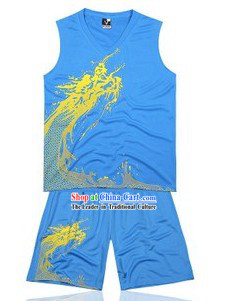 Traditional Blue Dragon Dance Player Dresses