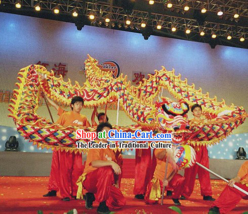 Professional Stage Performance Luminous Dragon Dance Music and Costume Complete Set